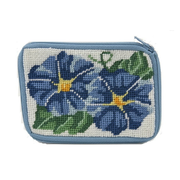 Stitch & Zip Coin Purse Kits, Cross Stitch Design: Morning Glories SZ138