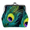 thumbnail image 1 of Coin Purse Peacock Feather Change Pouch Wallet for Women, 1 of 7
