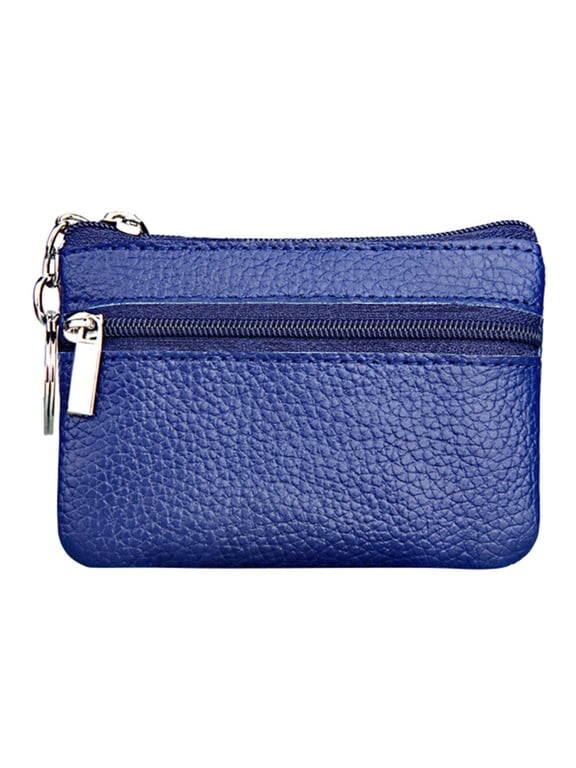 Coin Purse for men, Leather Zipper Change Purse Slim and Portable Coin Pouch for Daily Use Small Purses for Women