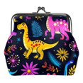 Coin Purses, Neon Animals Dinosaurs Pattern Coin Wallets Mini Purse