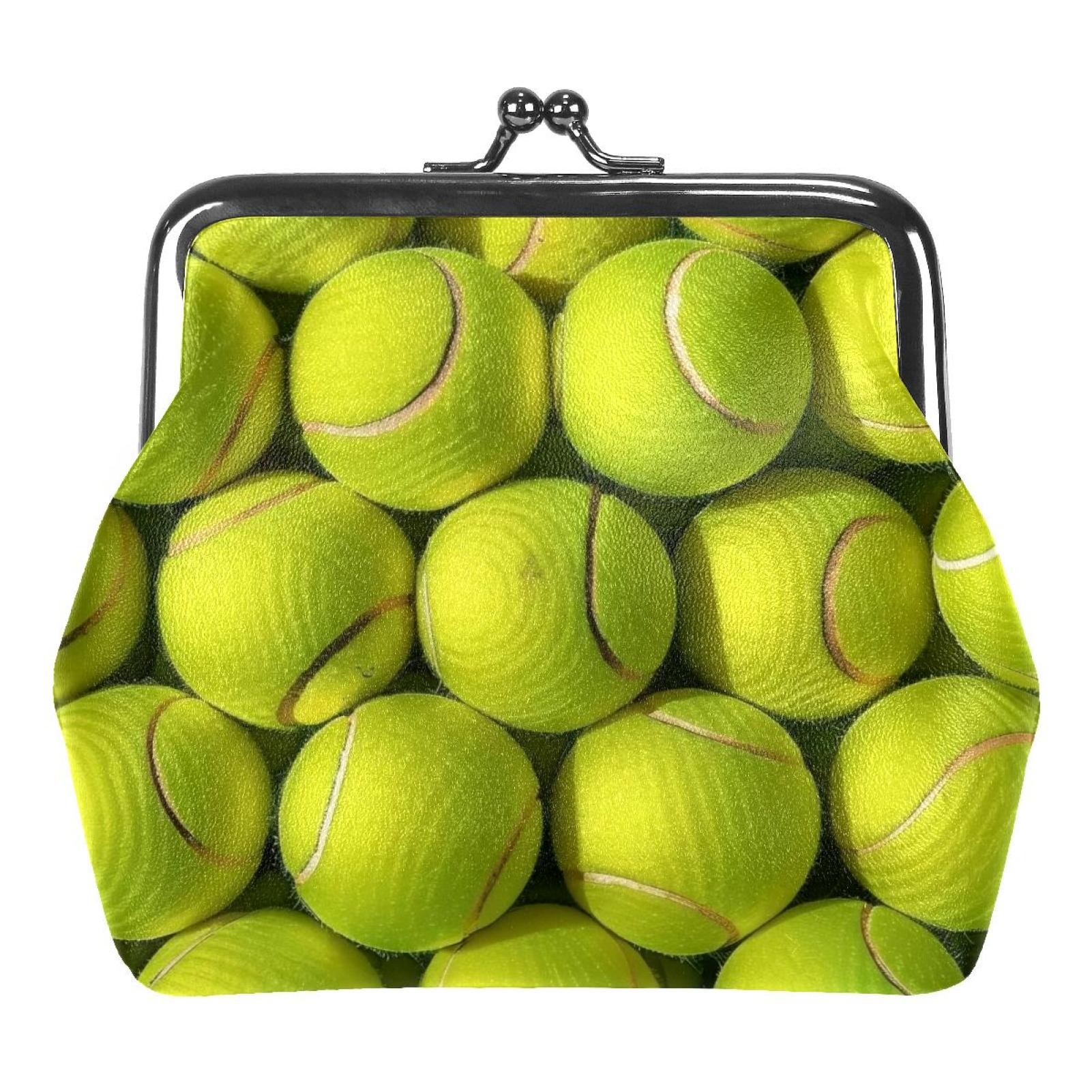 Coin Purses, Tennis Ball Patterns Coin Wallets Mini Purse Portable