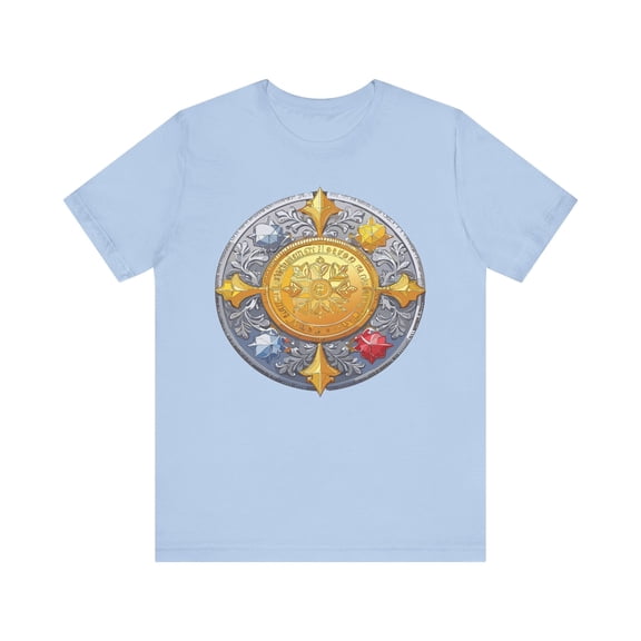 Coin Shirt, Shirt with Coin, Tee Shirt with Gold Coin, Shirt with Antique Coin