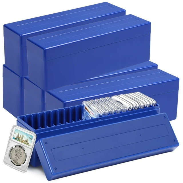 Coin Slab Storage Boxes, 6 Packs Coin Holder Organizer Boxes with 20 Slots, Plastic Coin Storage Cases Set for 120 Coin Slabs, Compatible with PCGS NGC PMGab Coin Holders(Boxes Only)