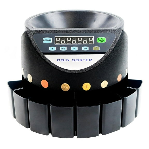 Coin Sorter Counting Machine With UV/MG/IR/DBL/HLF/CHN Counterfeit Detection Euro Coin Counter Of 300 Pieces / Min Electronic Automatic 45w ,Security Protection