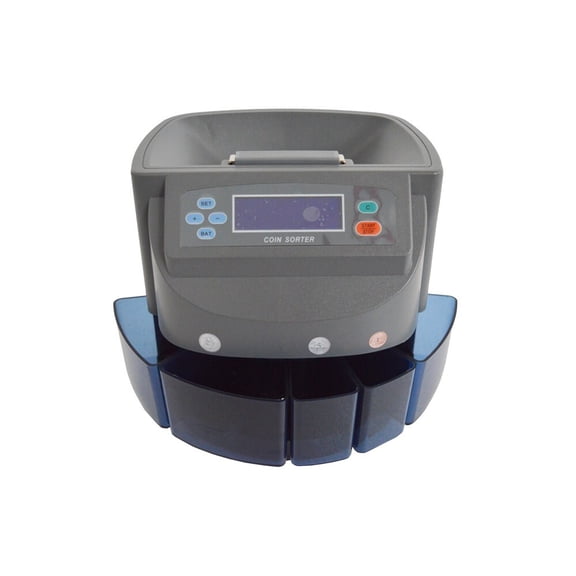 Coin Sorter Machine Counter Dollar Portable Digital Automatic Electronic Counting Change Money