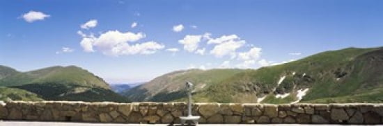 Coin operated binoculars on an observation point Rocky Mountain National Park Colorado USA Canvas Art - Panoramic Images (36 x 12)