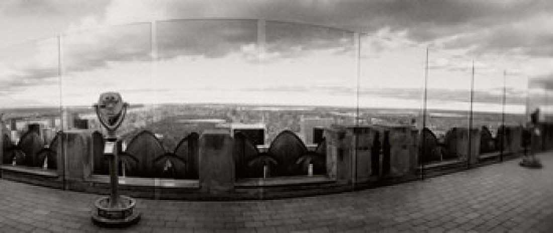 Coin-operated binoculars on the top of a building Rockefeller Center Manhattan New York City New York State USA Canvas Art - Panoramic Images (15 x 6)