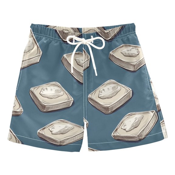 Coin under Gray Boys Swim Trunks Quick Dry Boy Swim Shorts for 3-14 Years