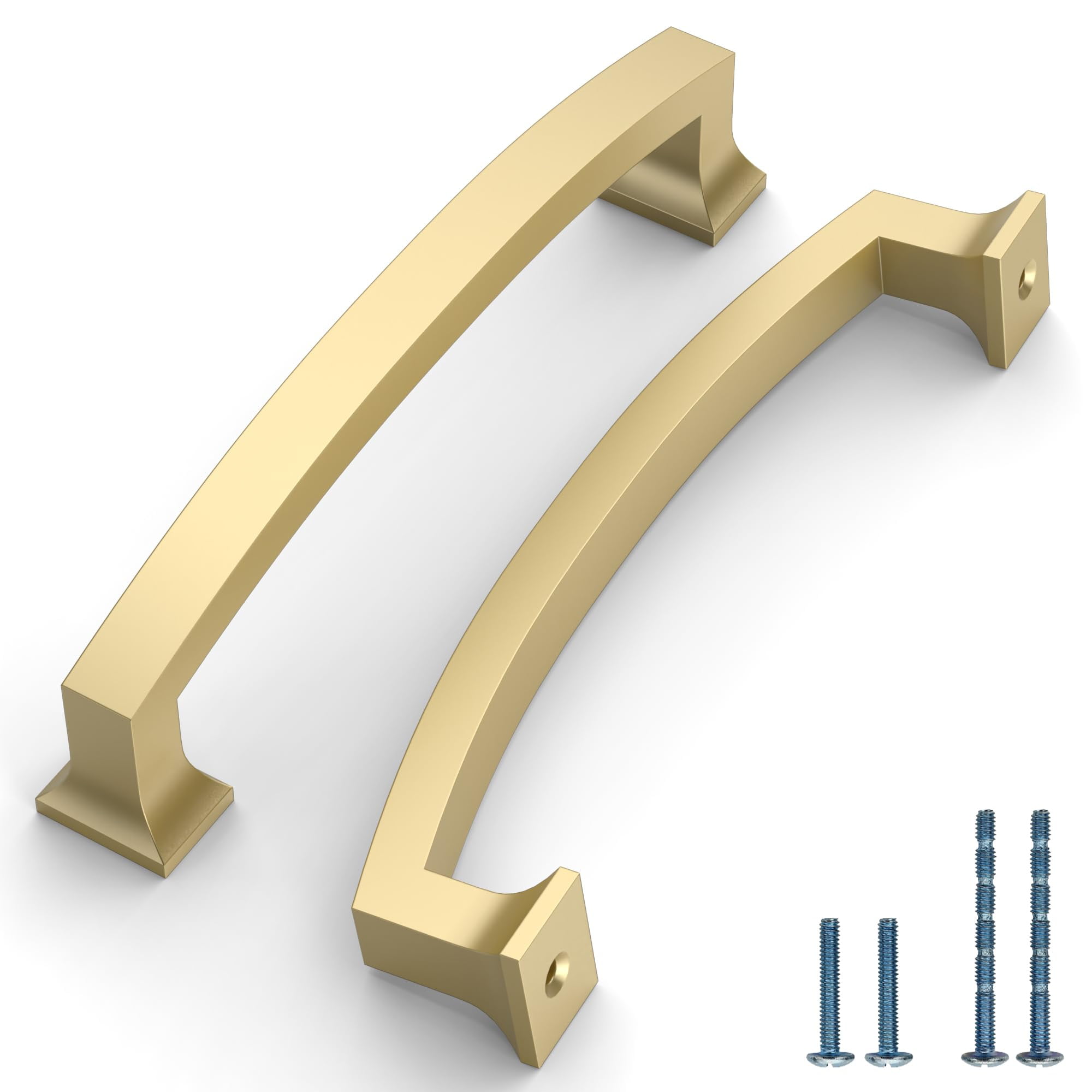 10 Pack 5 Inch 128mm Gold Kitchen Cabinet Handles Hardware - View #5