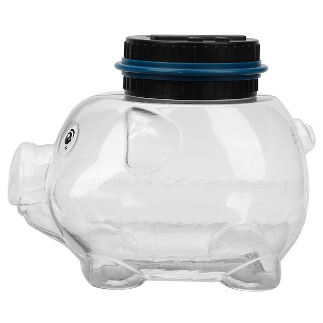 Coins Piggy Bank That Cant Be Opened Dollar Saving Pot Cartoon Saving