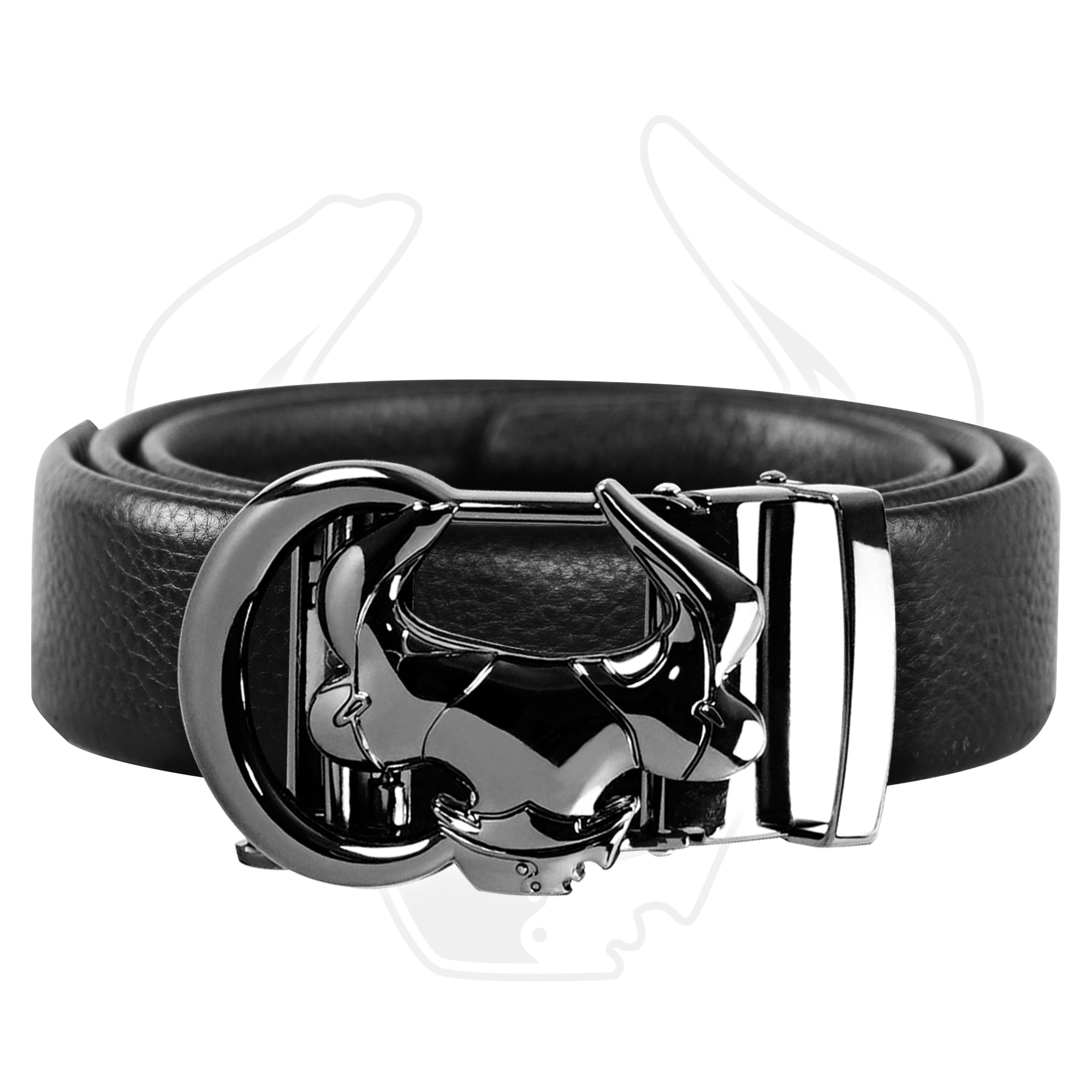 Men's Genuine Leather Ratchet Belt with Adjustable Sliding Buckle by M –  Coipdfty
