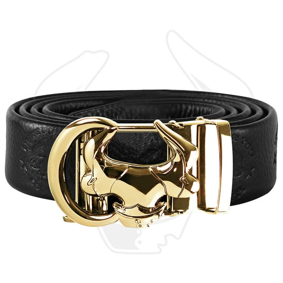 Coipdfty Mens Belt Leather, Ratchet Belt for Men with Slided Western Cowboy Belt Buckle for Dress and Casual