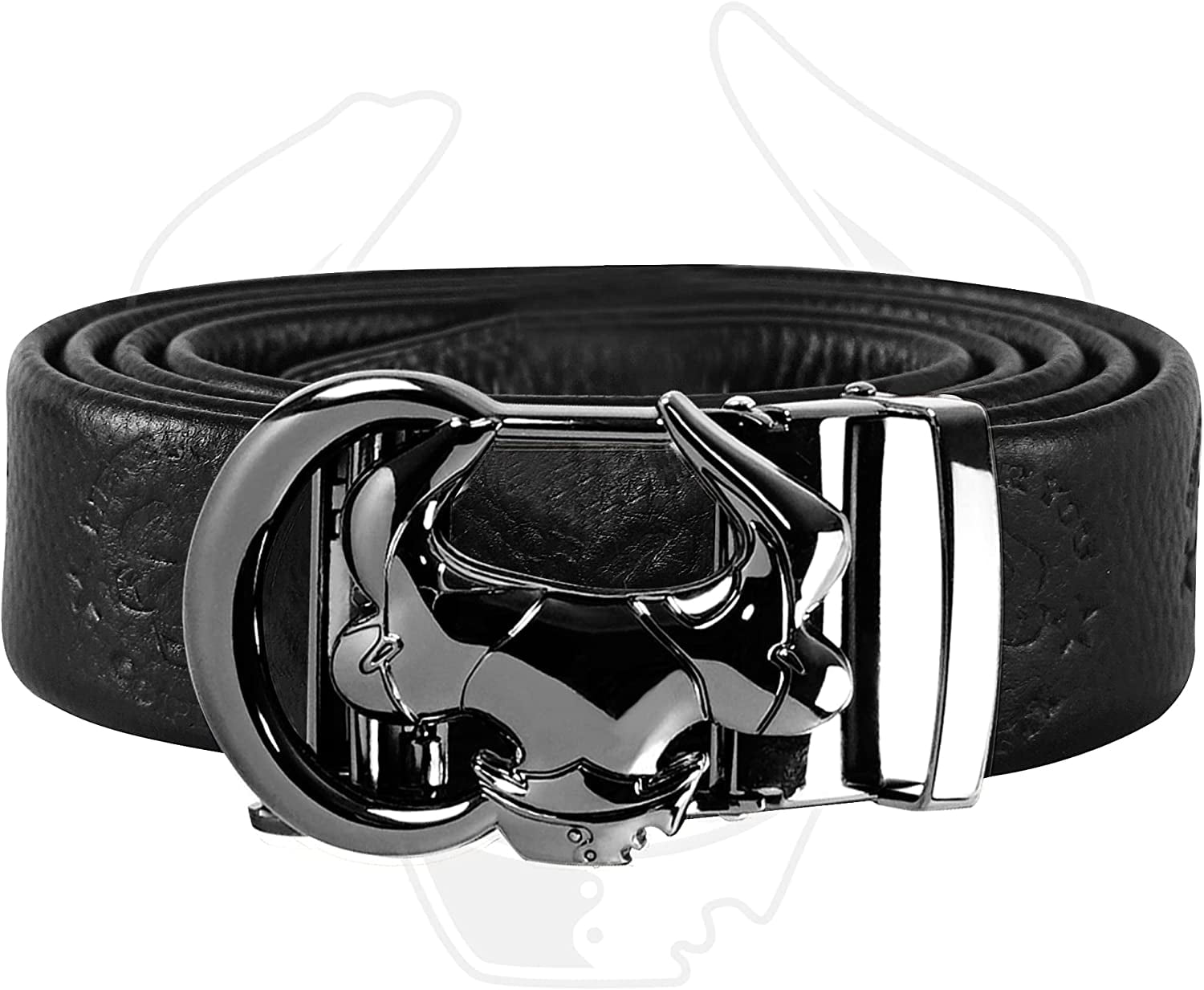 Coipdfty Mens Belt Leather, Ratchet Belt for Men with Slided Western Cowboy Belt Buckle for