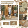 thumbnail image 1 of Coir Door Mat, Non Slip Mat, Floral Outdoor Rug, Front Door Welcome Mat, Outdoor Front Door Rug, 30X18 In, Rose Tone, Front Porch, Garden Entry, 1 Pc, 1 of 5