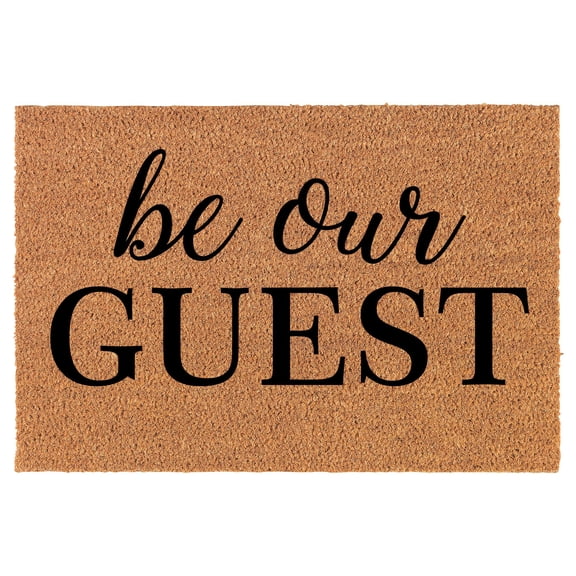 Coir Doormat Front Door Mat New Home Closing Housewarming Gift Be Our Guest (24" x 16" Small)