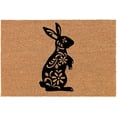 thumbnail image 1 of Coir Doormat Front Door Mat New Home Closing Housewarming Gift Fancy Bunny Rabbit (30" x 18" Standard), 1 of 2