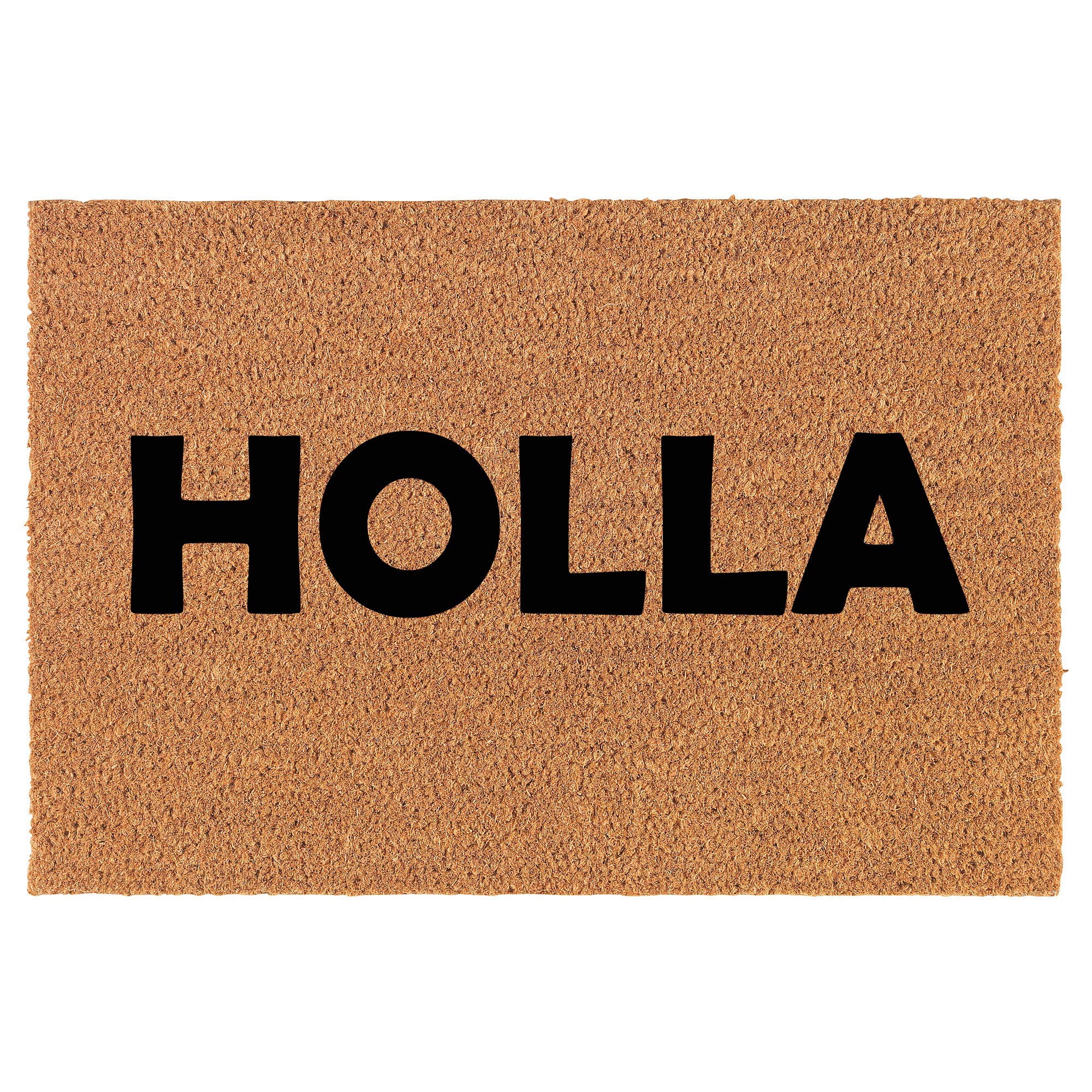 Coir Doormat Front Door Mat New Home Closing Housewarming Gift Holla (30" x 18" Standard)