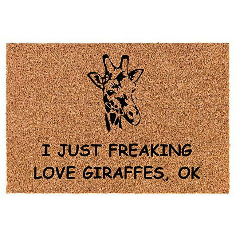 Welcome Home with our Whimsy Giraffe Coir Mat, Functional Front