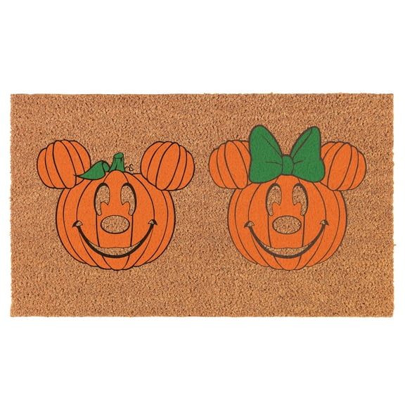 Coir Doormat Front Door Mat New Home Closing Housewarming Gift Mouse Pumpkins Halloween Fall (30" x 18" Standard)