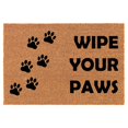 thumbnail image 1 of Coir Doormat Front Door Mat New Home Closing Housewarming Gift Wipe Your Paws Funny (24" x 16" Small), 1 of 1