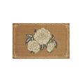 thumbnail image 1 of Coir Doormat, Rose Pattern, 30X18 In, Non-Slip Backing, Outdoor and Garden, Front Entry Greeting, Tan, Cream Rose, 1 Pc, 1 of 4