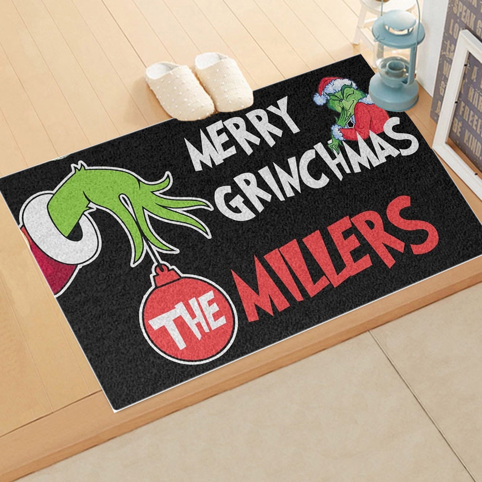 Coir Grinch Door Mat Grinch Holiday Mat Fun Christmas