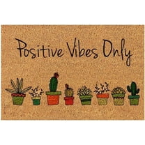 Coir Mat Door Mat Outdoor Mat for Entryway Outside Yard Home Decoration Door Mat - Novelty Designs Welcome Doormats Warehouse Coco Coir Outdoor Mat for Indoor Outdoor Postive Vibes 14x26