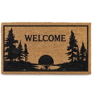 MAINEVENT Lake House Coir Doormat 30x17 Inch, Cabin Outdoor Welcome Mat for Outside