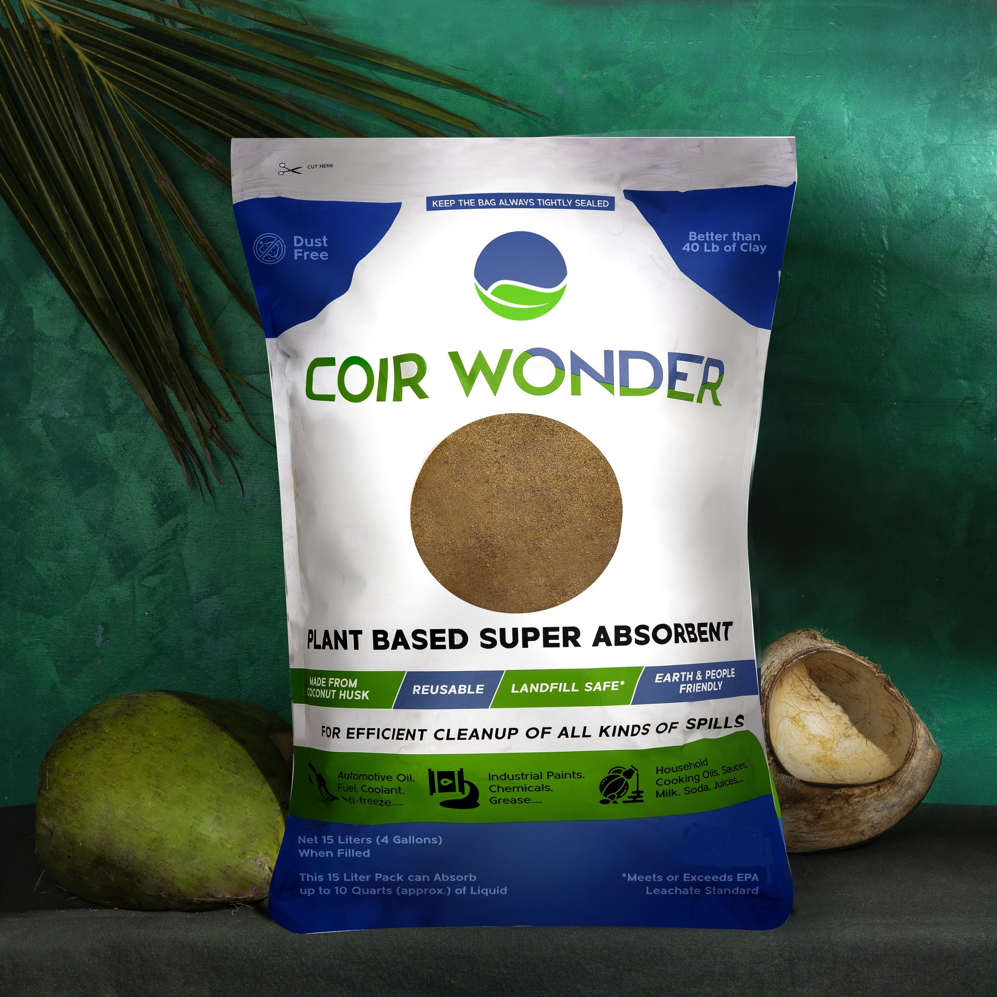Coir Wonder 3in1 Oil Absorbent, Paint Hardener & Sweeping Compound