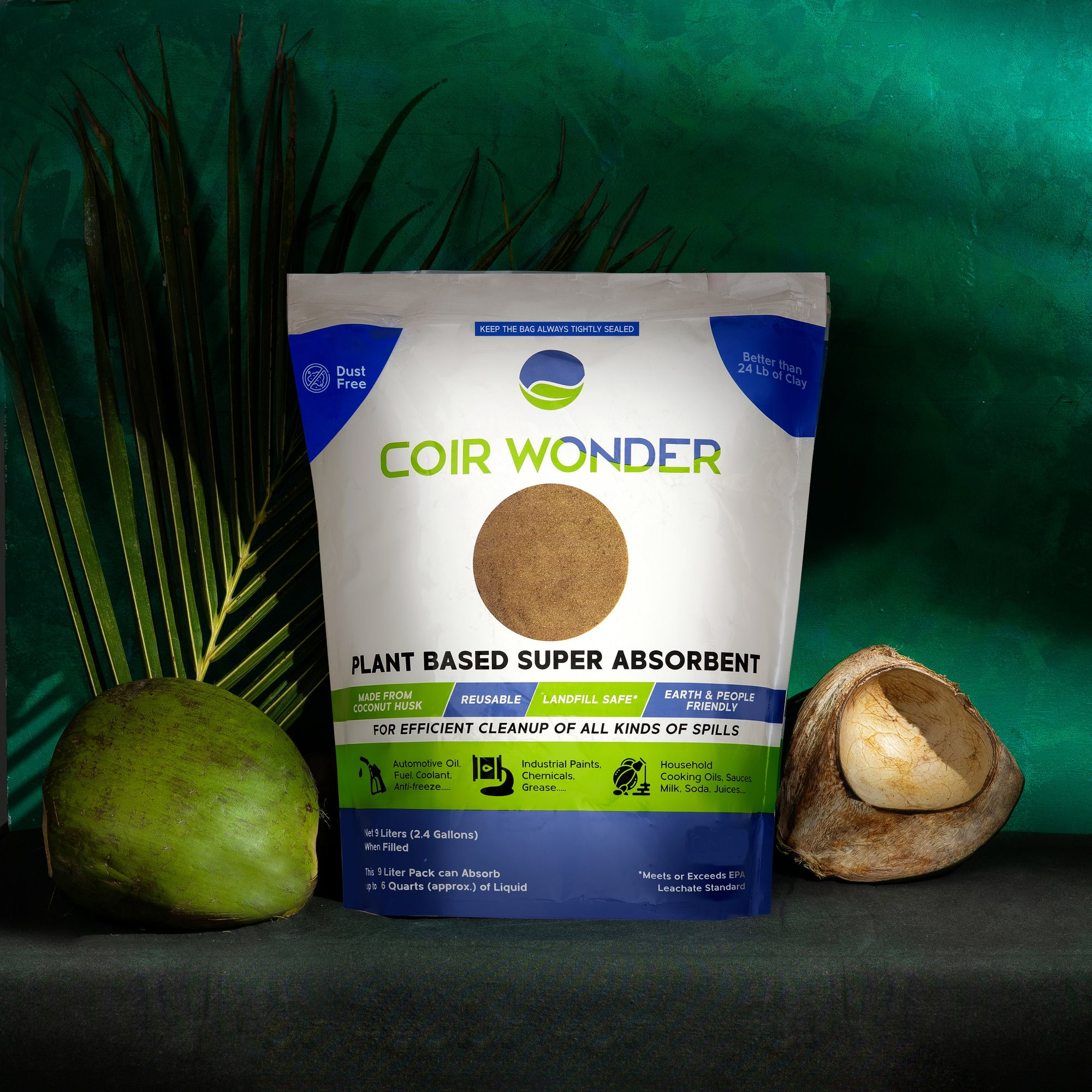 Coir Wonder 3in1 Oil Absorbent, Paint Hardener & Sweeping Compound