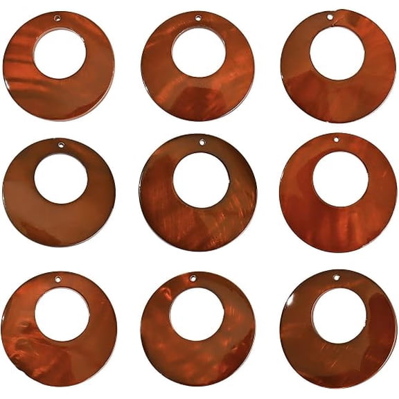 Coiris Natural Shells Pendants for Jewelry Making Shell Charms Flat Round Shell Beads for DIY Craft Necklace Earrings