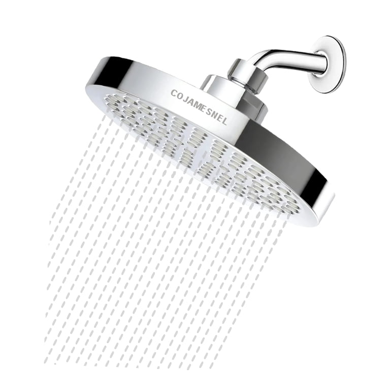 High Pressure Rainfall Shower Head - 6 Inch Matte Black Showerhead With ...