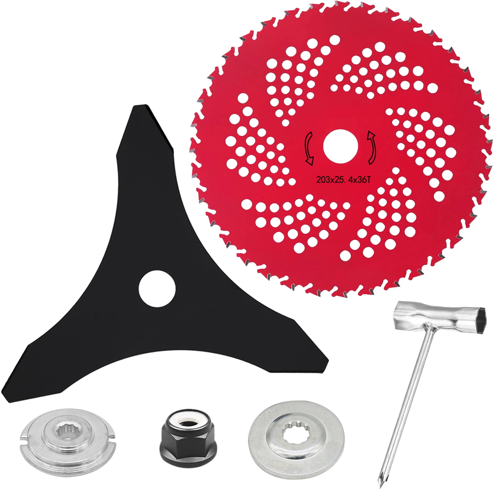 Cokacot 9" x 36T Carbide Tip Brush Cutter Trimmer Blades & 10" X 3