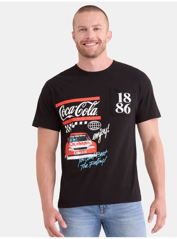 Racing Men's and Big Men's Front Back Graphic Pocket Tee, Sizes S-3XL