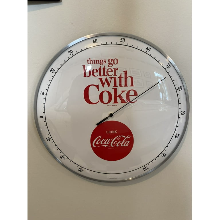 Coke Cola White Vintage style Round Thermometer 12