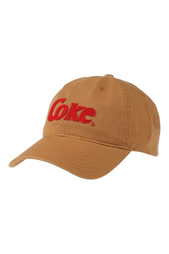 Coke Men's Felt Applique Logo Dad Hat, One Size
