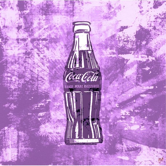 Coke Silkscreen Purple by Marta Wiley (24 x 24)