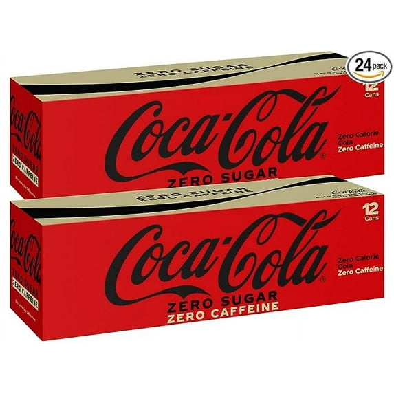 Coke Zero Caffeine Free Soda 12 oz Cans Bundled by Louisiana Pantry (24 Pack)
