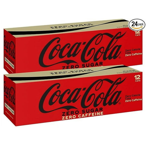 Coke Zero Caffeine Free Soda 12 oz Cans Bundled by Louisiana Pantry (24 Pack)