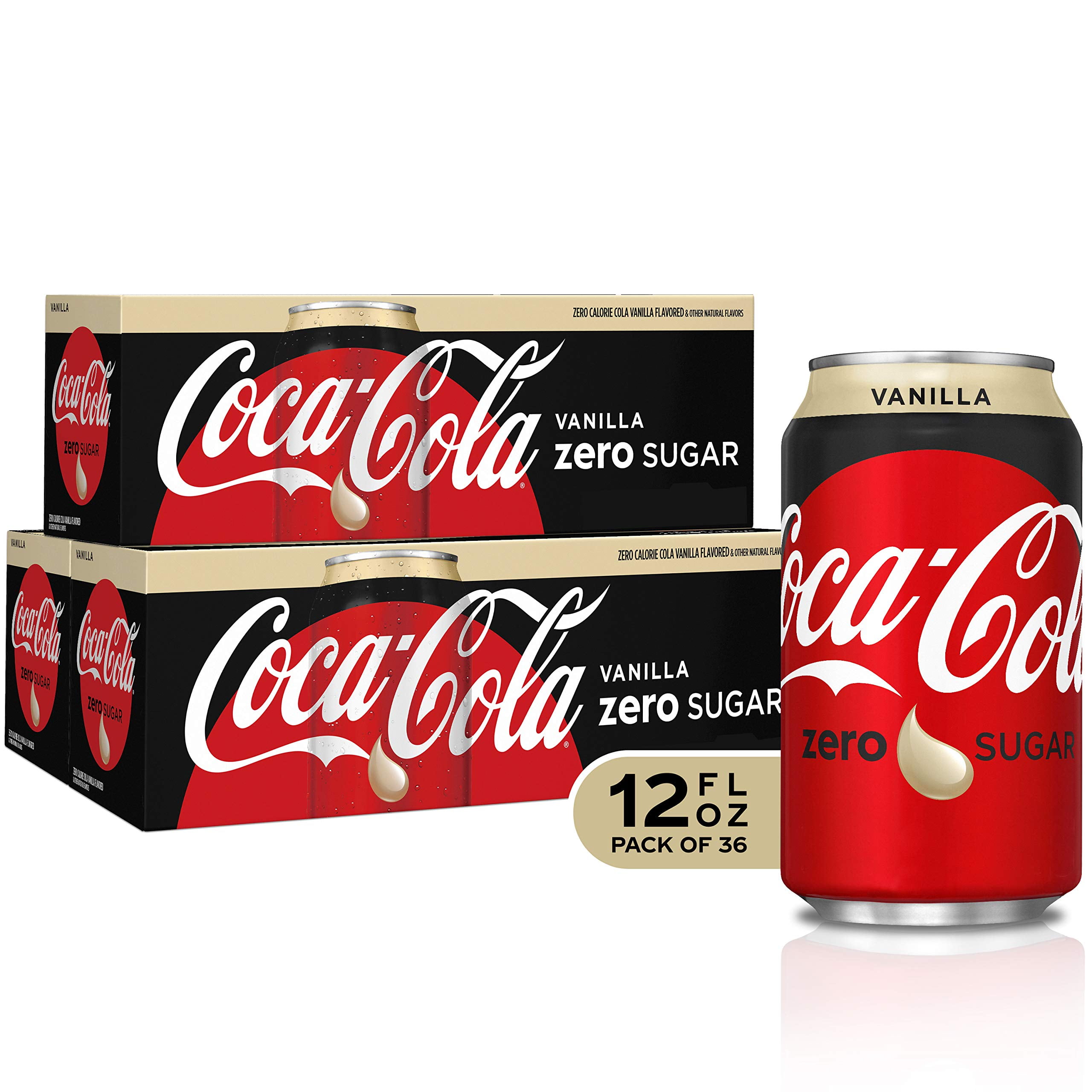 Coke Zero Vanilla Fridge Pack Bundle, 12 fl oz, 36 Pack