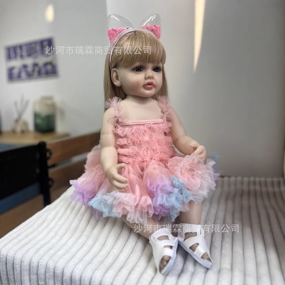 Cokela 55cm Full Soft Vinyl Reborn Doll, Simulated Baby, Washable Maggi, Cross-Border English-Russian Conversation