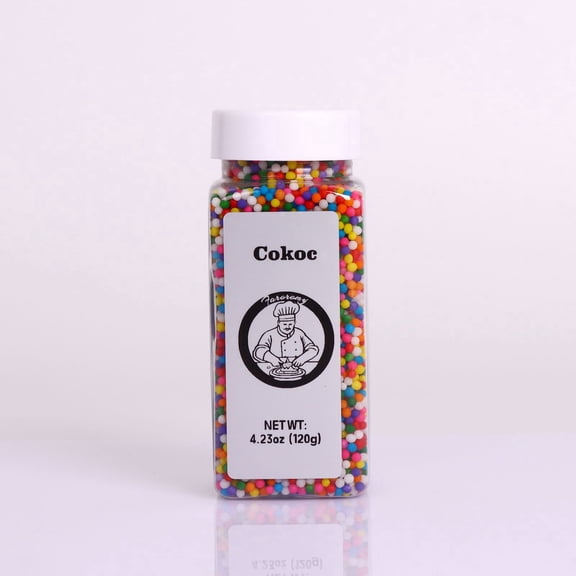 Cokoc Rainbow Non Pareils Sprinkles 3.52oz
