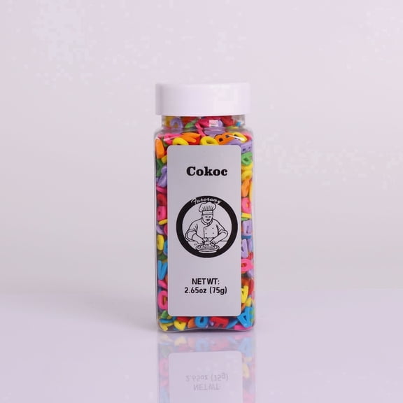 Cokoc Sprinkles Alphabet Cake Decorations, Multicolor,Easter Sprinkles 3.52oz