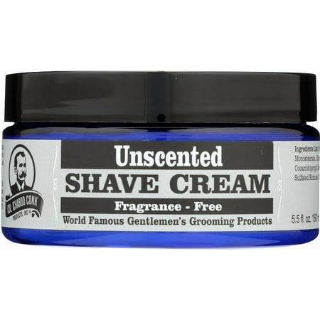 Col. Conk Natural Shave Cream for Men, Shaving Cream with Essential Oils, Unscented, 160ml