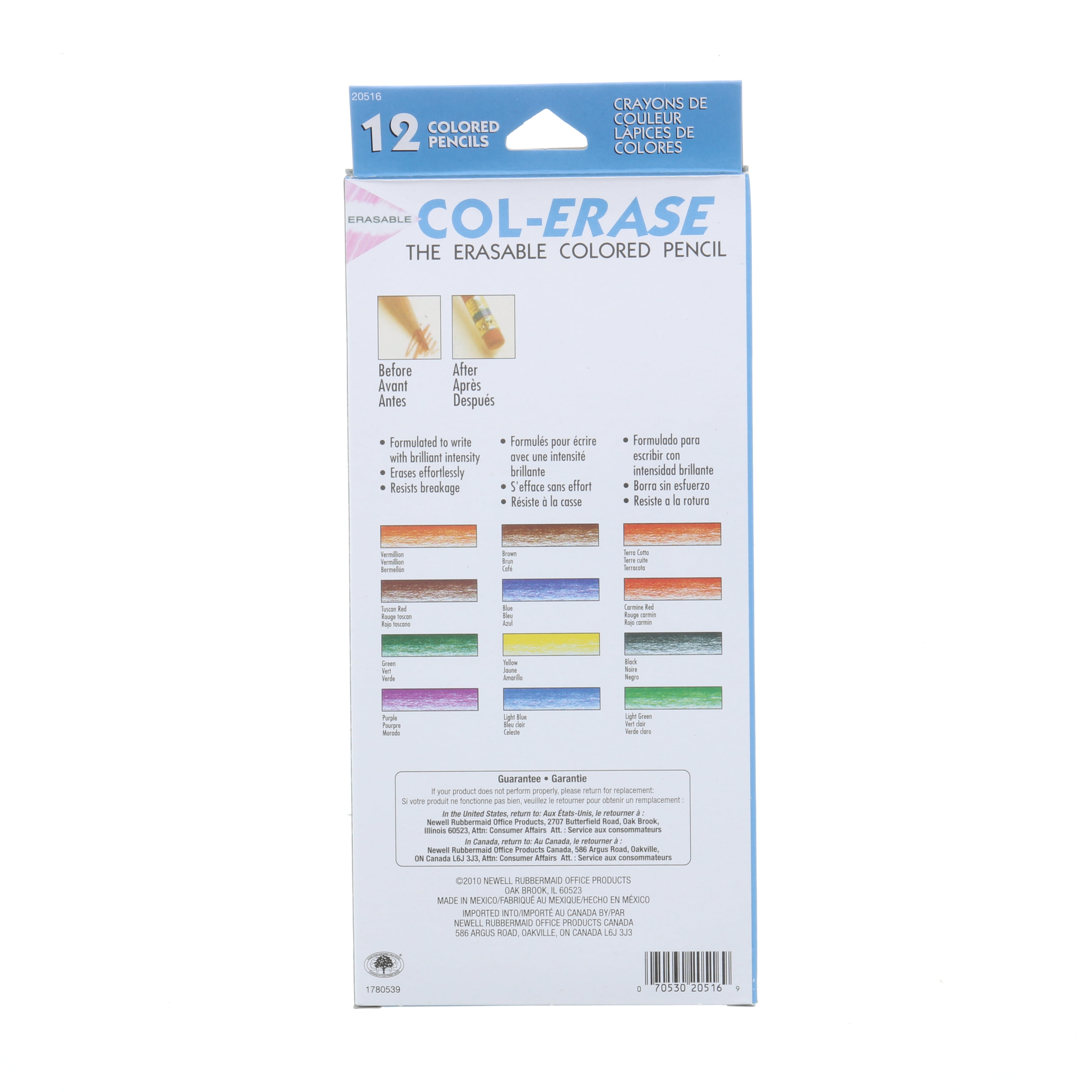 20044 PrismaColor Col-Erase Erasable Colored Pencil, Blue, 2 Boxes of 12