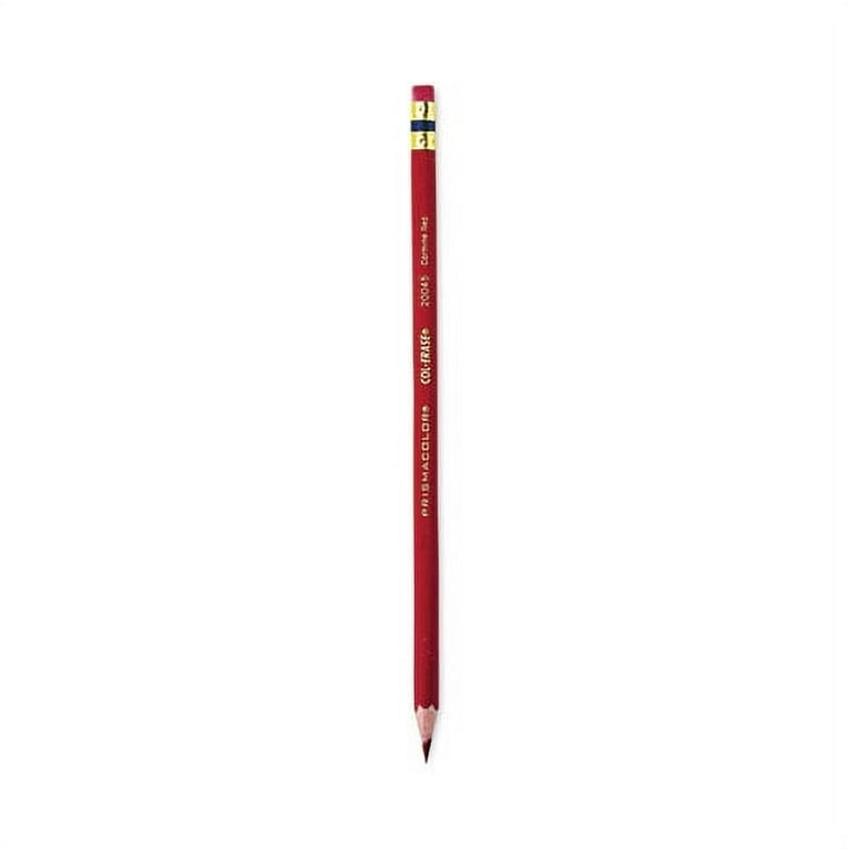 Col-Erase Pencil with Eraser, 0.7 mm, 2B (#1), Green Lead, Green Barrel, Dozen