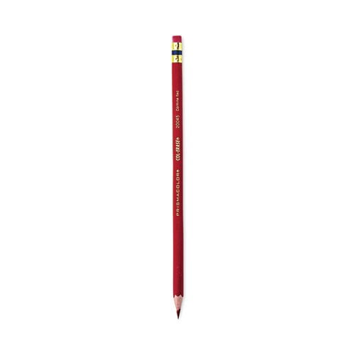 Col-Erase Pencil With Eraser, 0.7 Mm, 2b (#1), Carmine Red Lead, Carmine Red Barrel, Dozen | Bundle of 10 Dozen