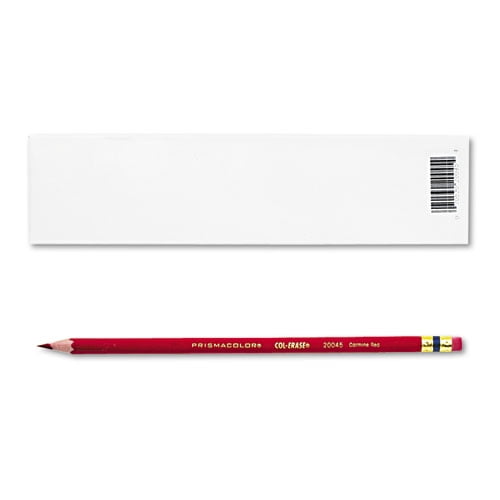 Col-Erase Pencil With Eraser, 0.7 Mm, 2b (#1), Carmine Red Lead, Carmine Red Barrel, Dozen | Bundle of 2 Dozen