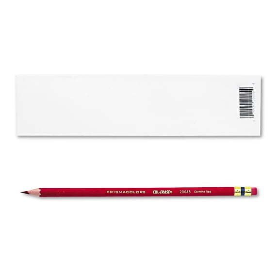 Col-Erase Pencil With Eraser, 0.7 Mm, 2b (#1), Carmine Red Lead, Carmine Red Barrel, Dozen | Bundle of 5