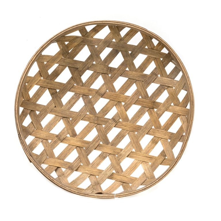 Col House Designs Woven Wood Round Tobacco Basket